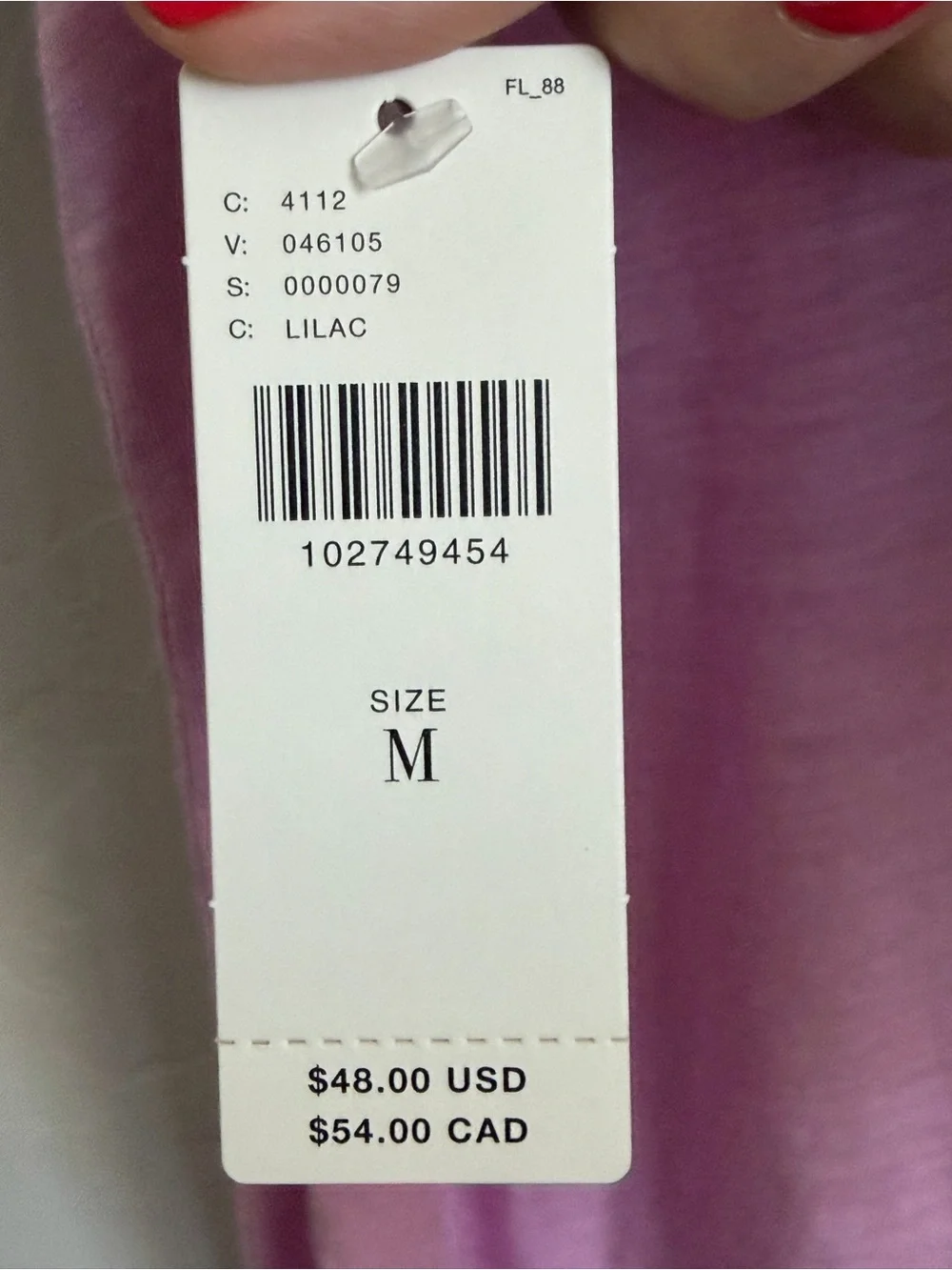 Pilcro Anthropologie Lilac Pink Pocket Tee NWT Size M